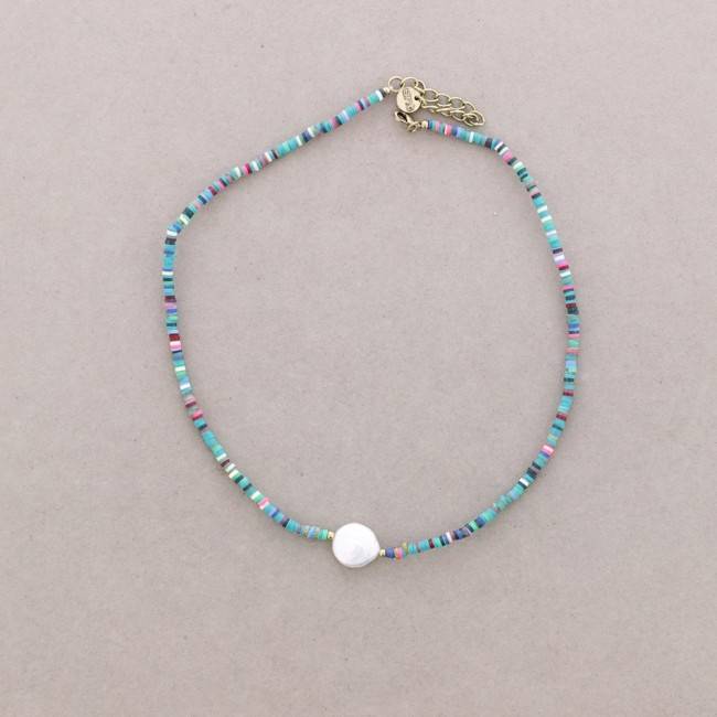 FIMO CULTIVATED PEARL SHORT NECKLACE