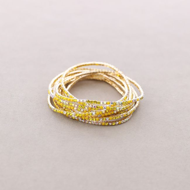 ELASTIC BRACELET SET 10 CRYSTAL STRIPS