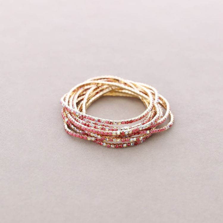 ELASTIC BRACELET SET 10 CRYSTAL STRIPS