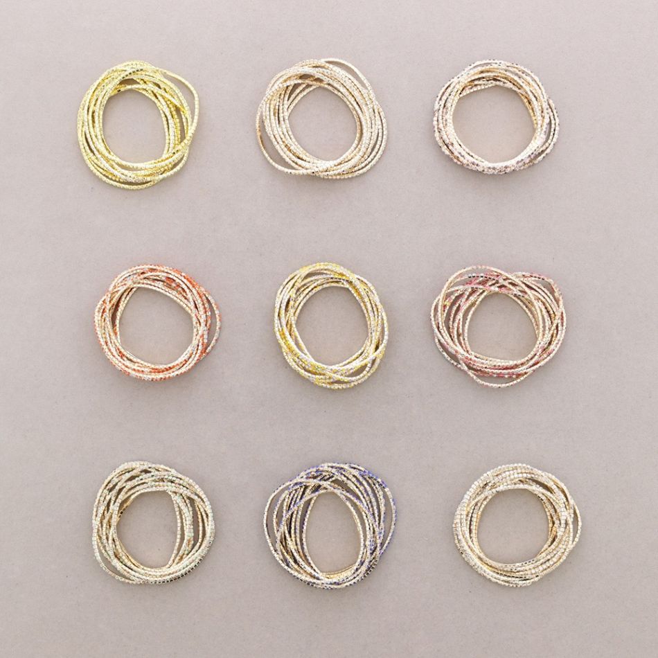 PULSERA ELASTICA SET 10 TIRAS CRISTALES