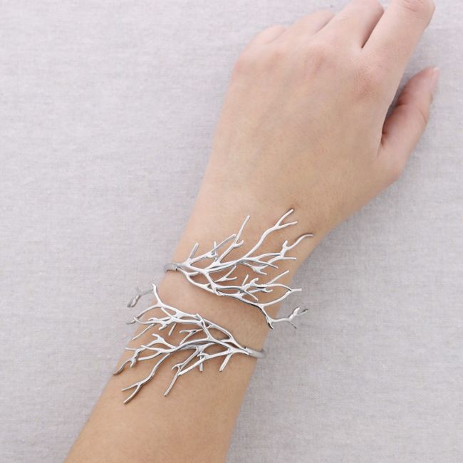PULSERA ACERO AJUSTABLE CORAL