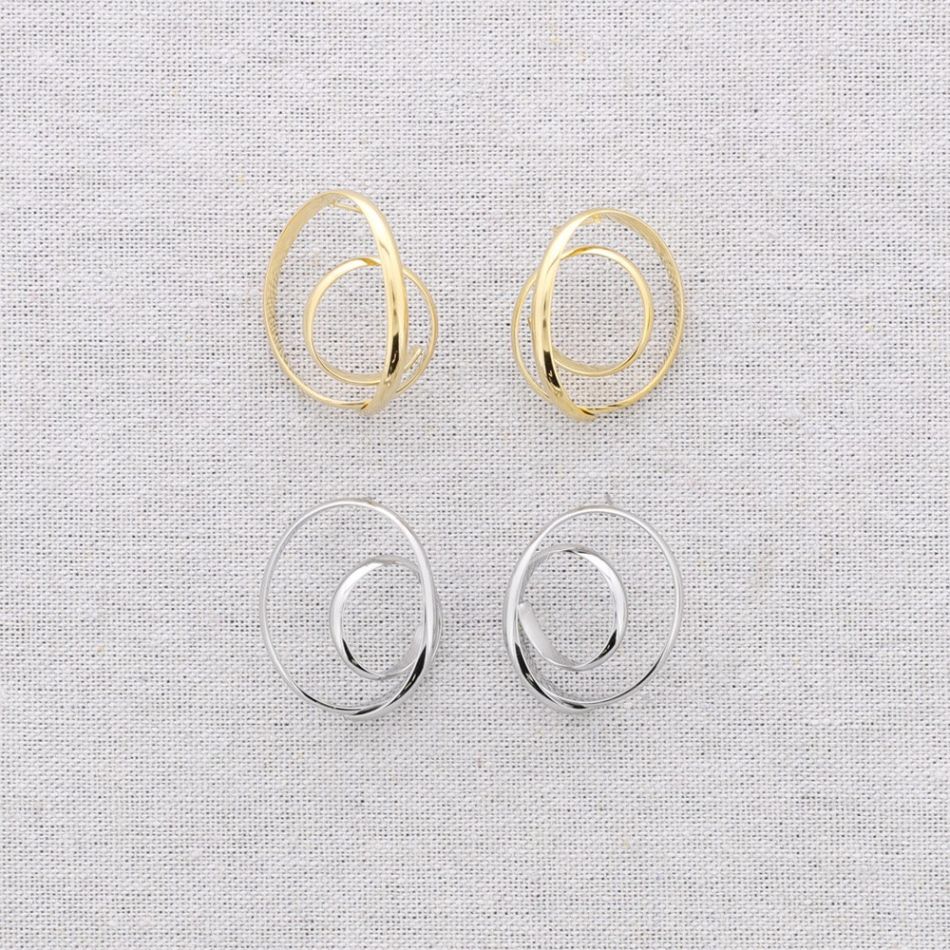 PENDIENTES ACERO ESPIRAL