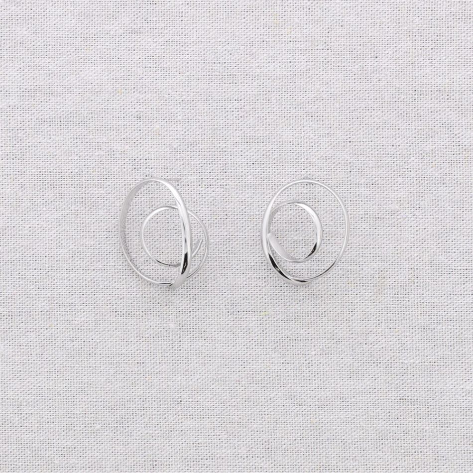PENDIENTES ACERO ESPIRAL