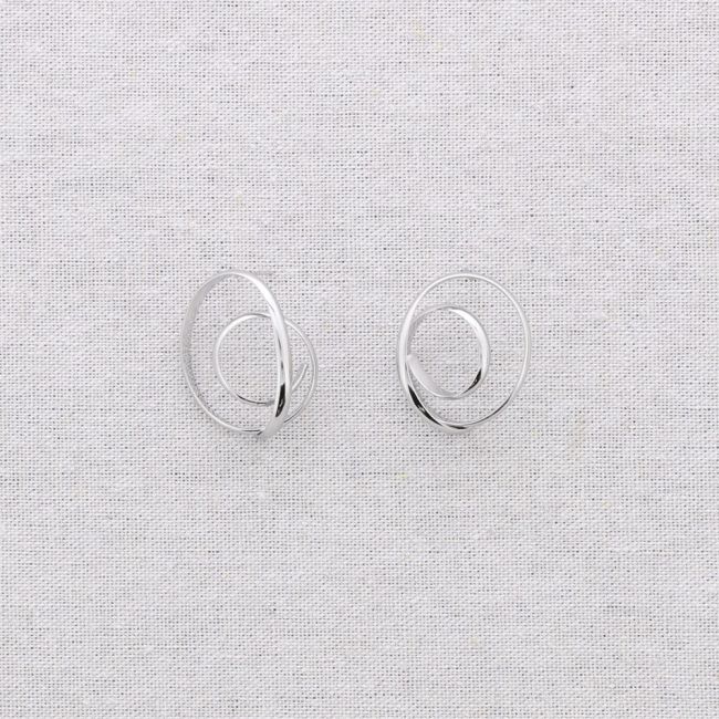 PENDIENTES ACERO ESPIRAL