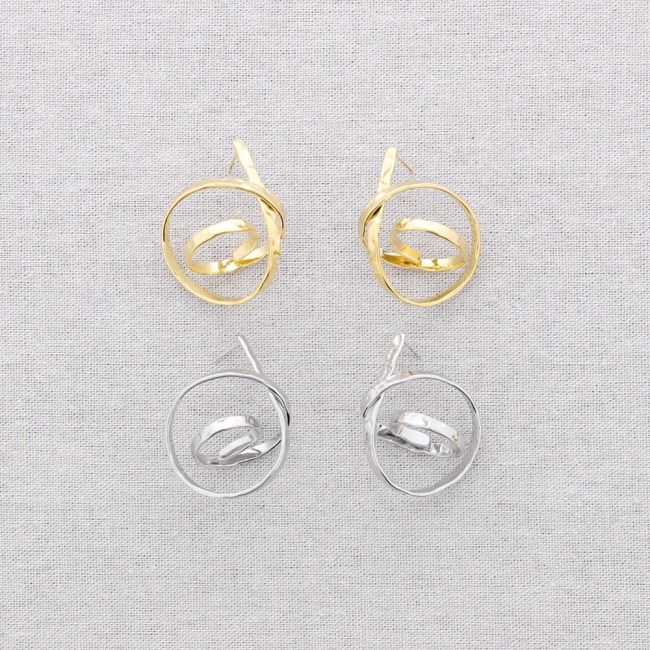 PENDIENTES ACERO NUDO