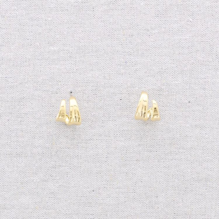 DOUBLE HOOP STEEL EARRINGS 2