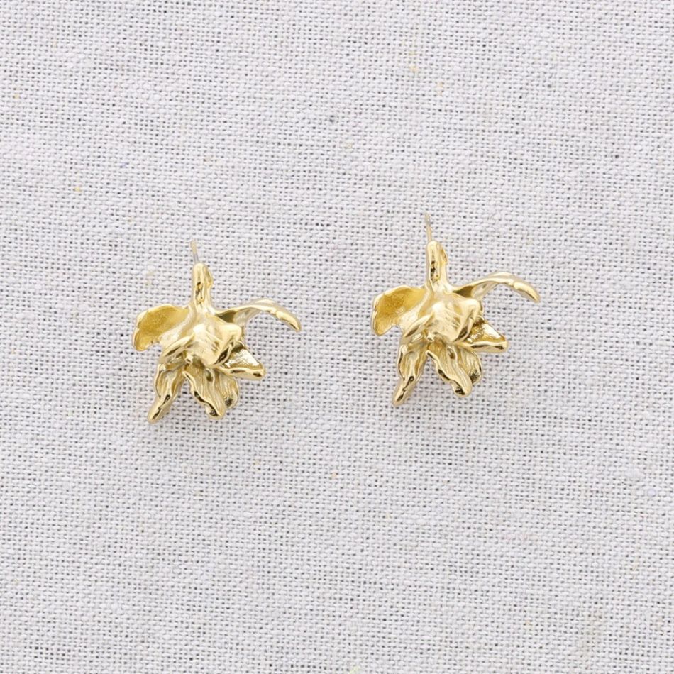 STEEL FLOWER EARRINGS
