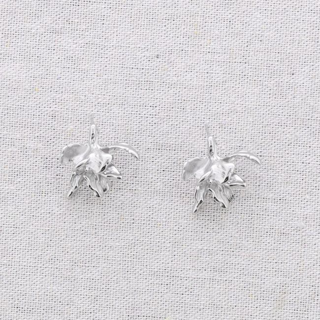PENDIENTES ACERO FLOR