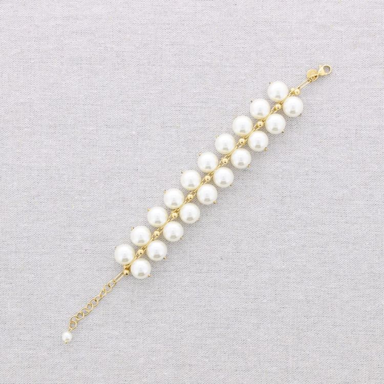 12MM PEARL FINISHED STEEL BRACELET
