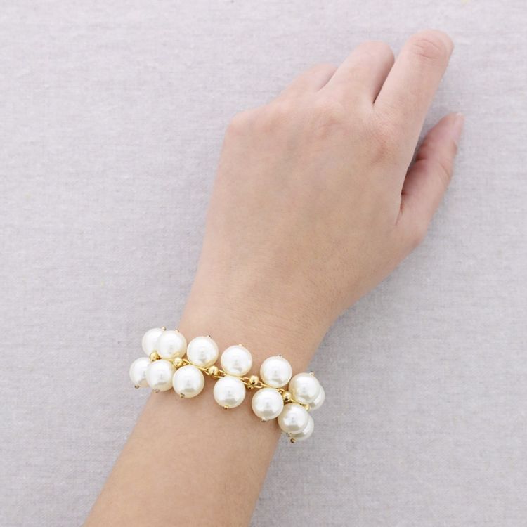 12MM PEARL FINISHED STEEL BRACELET 2