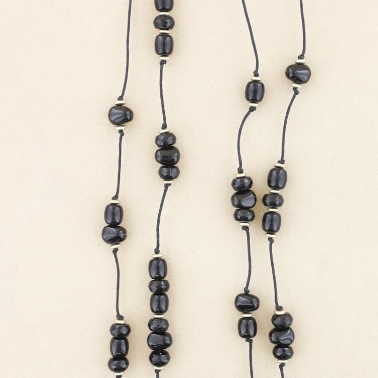 COLLAR LARGO DOBLE CUENTAS RESINA 2