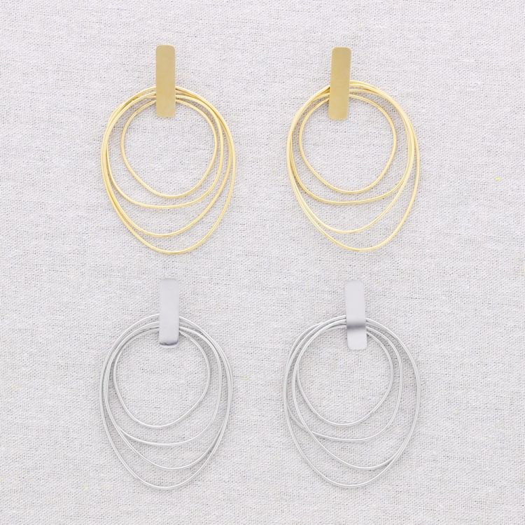 PENDIENTES ACERO COLGANTE 4 AROS 2
