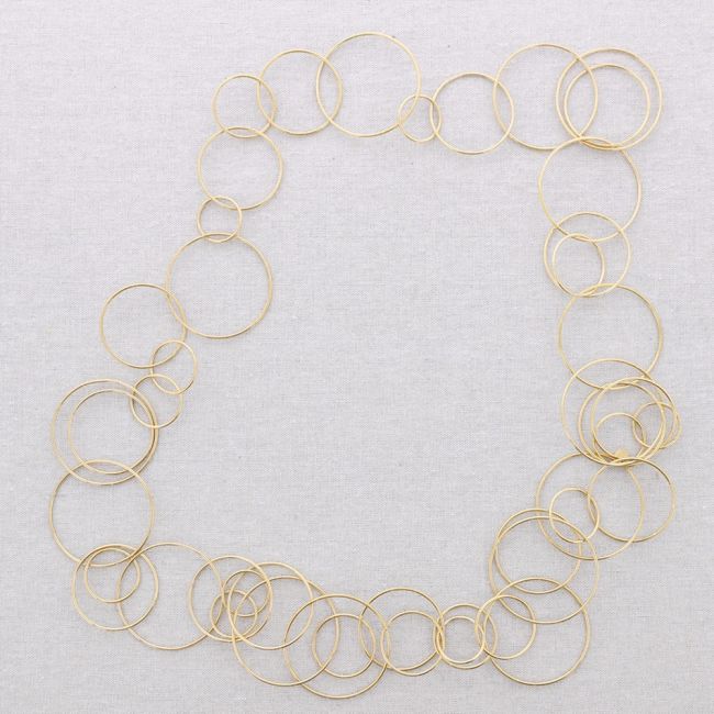 LONG STEEL LINK NECKLACE
