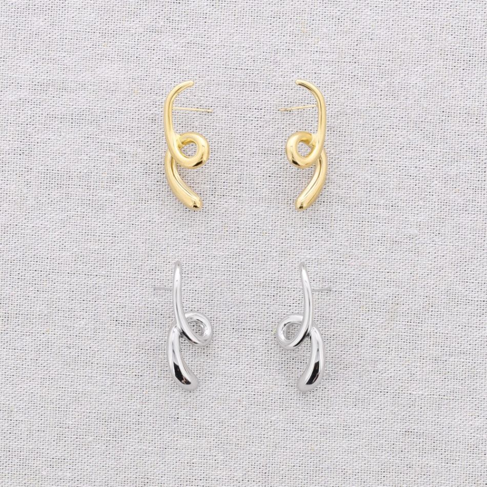 PENDIENTES ACERO ESPIRAL