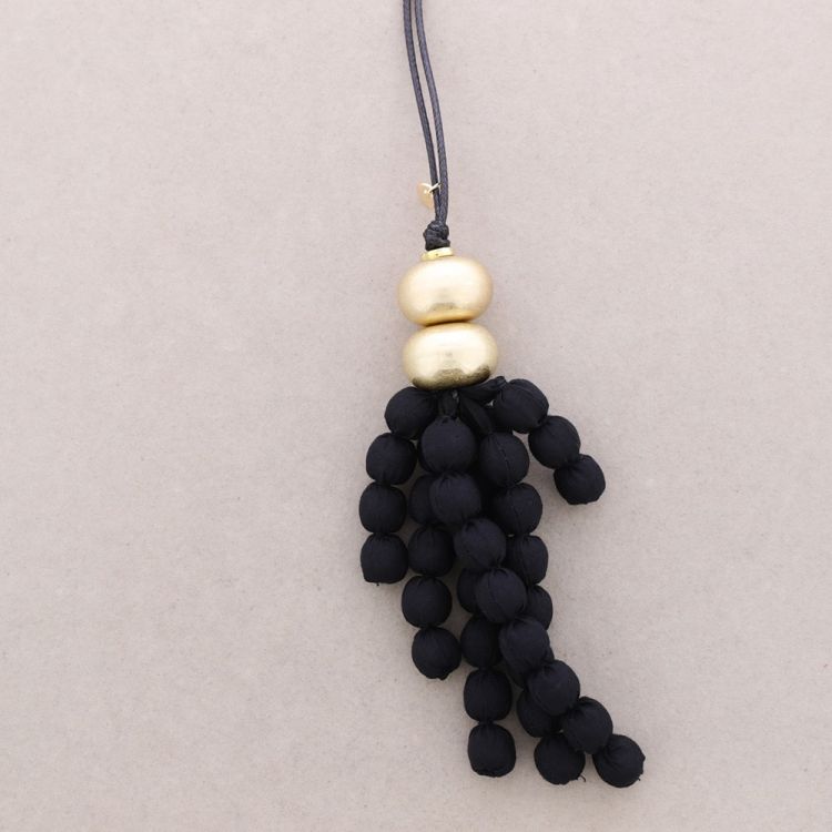COLLAR LARGO COLGANTE BOLAS REVESTIDAS 2