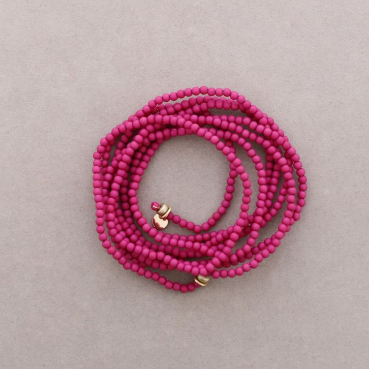 8 STRANDS ELASTIC BRACELET WITH RESIN BEADS