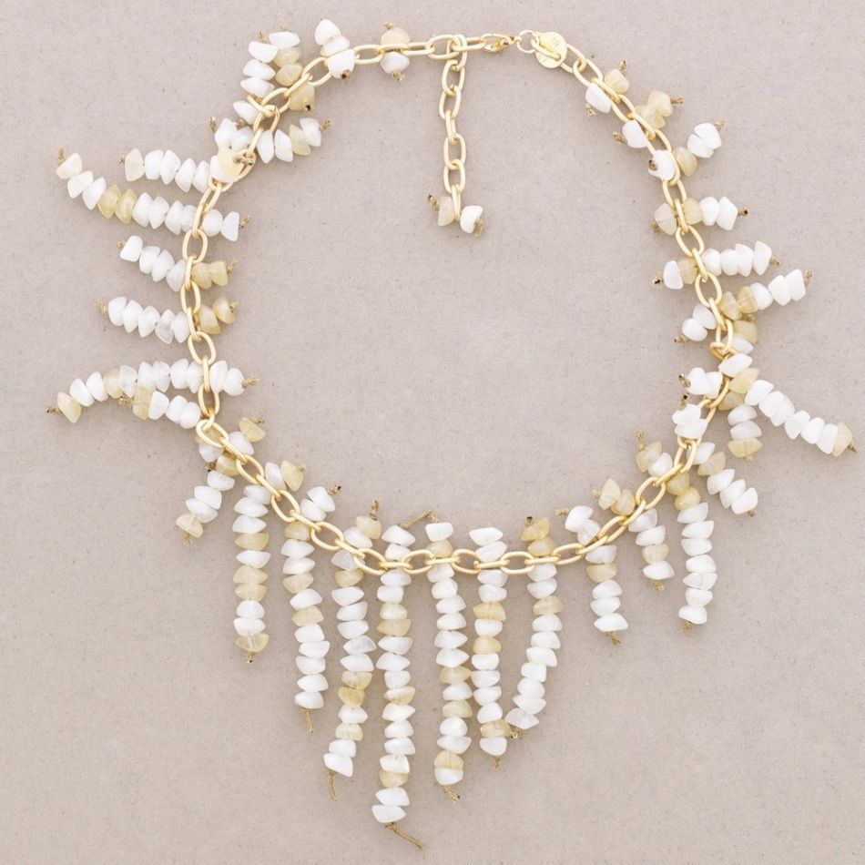 RESIN BEADS CHAIN SHORT NECKLACE