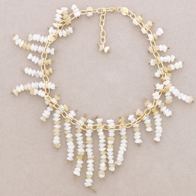 RESIN BEADS CHAIN SHORT NECKLACE