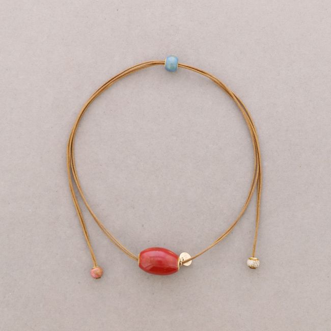 CERAMIC OVAL BALL CHOKER