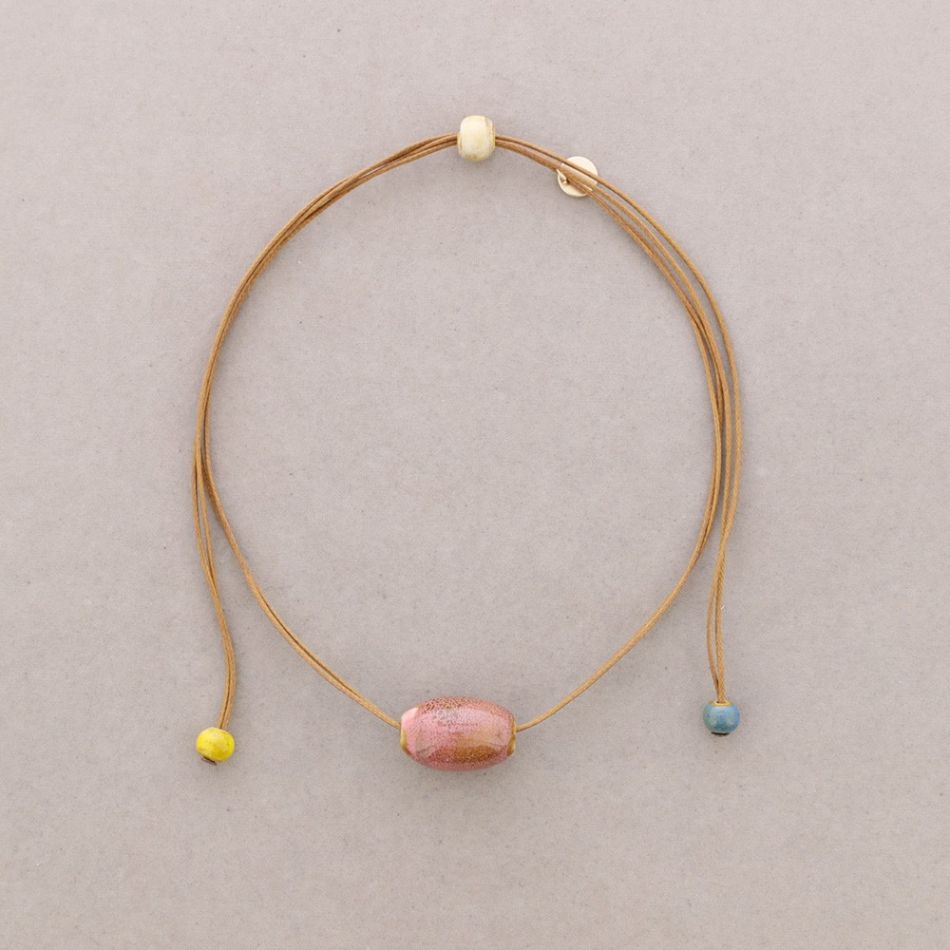 CERAMIC OVAL BALL CHOKER