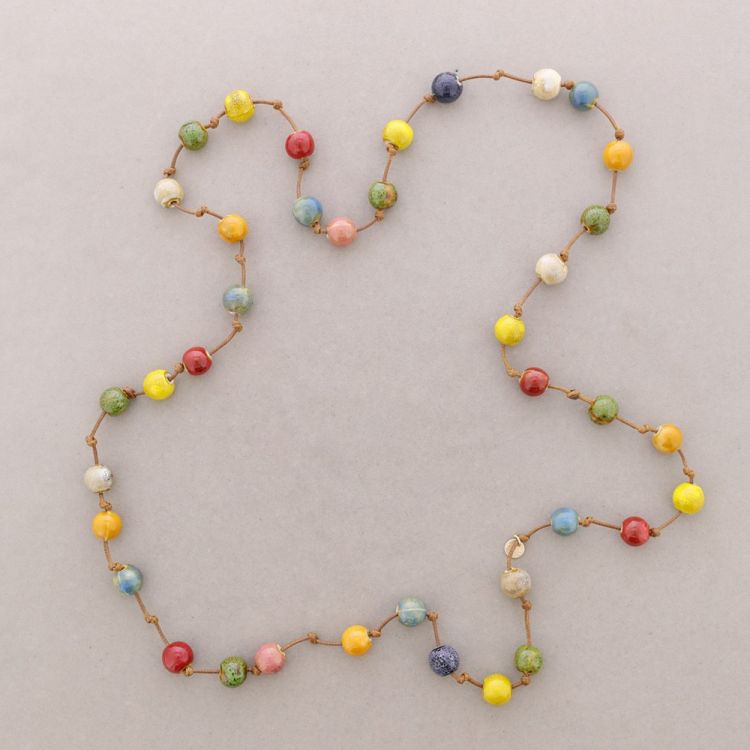 LONG CERAMIC BALL NECKLACE 2