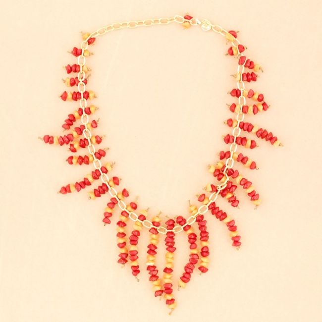 RESIN BEADS CHAIN SHORT NECKLACE