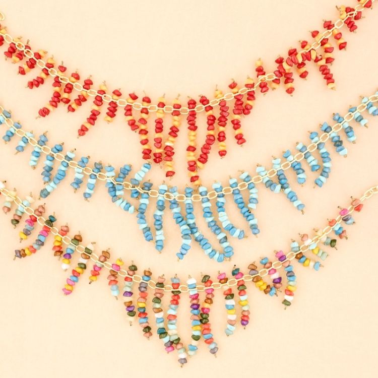 RESIN BEADS CHAIN SHORT NECKLACE 2