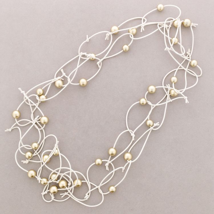 LONG DOUBLE RUBBER LINKS NECKLACE