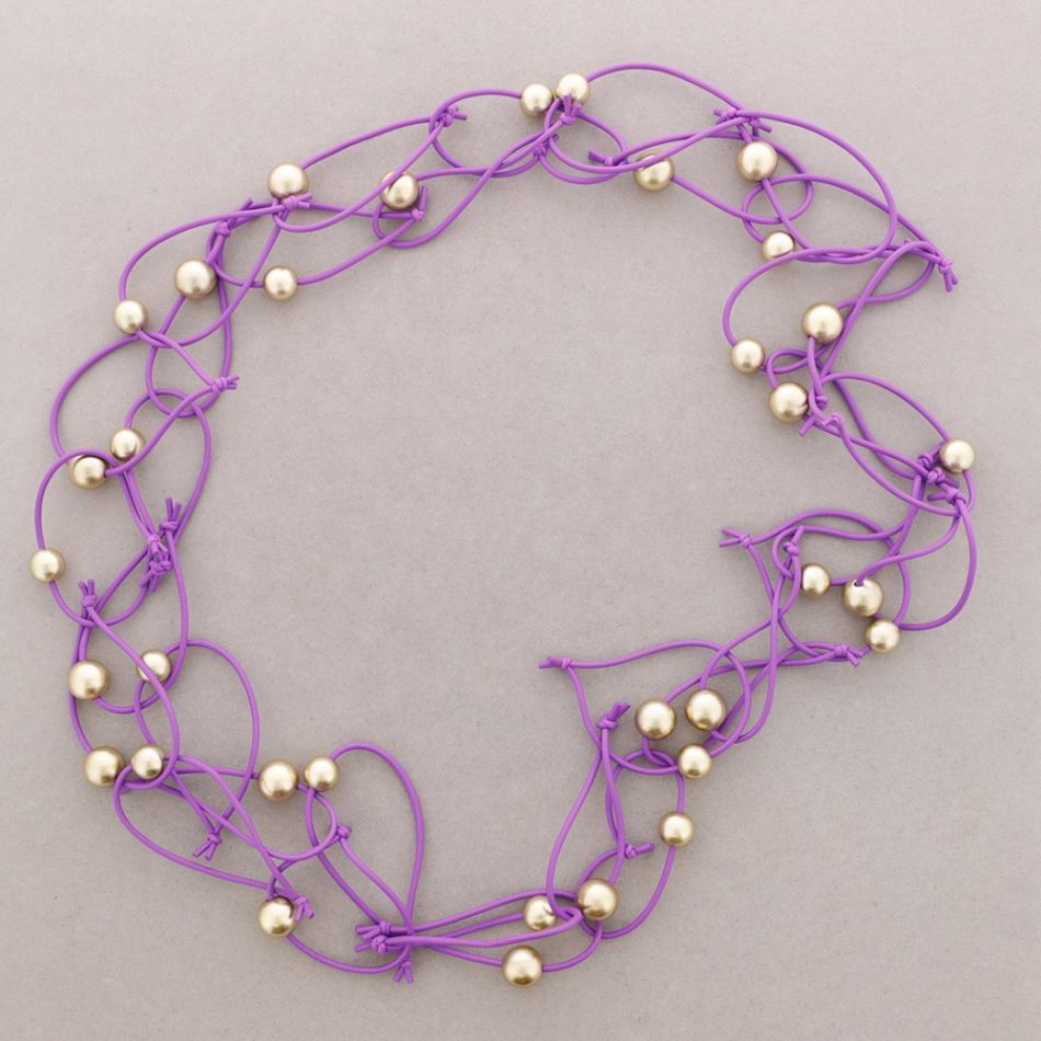 LONG DOUBLE RUBBER LINKS NECKLACE