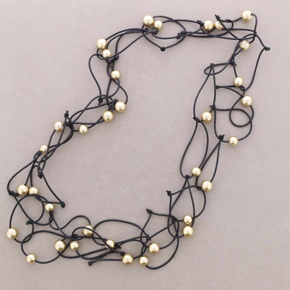 LONG DOUBLE RUBBER LINKS NECKLACE