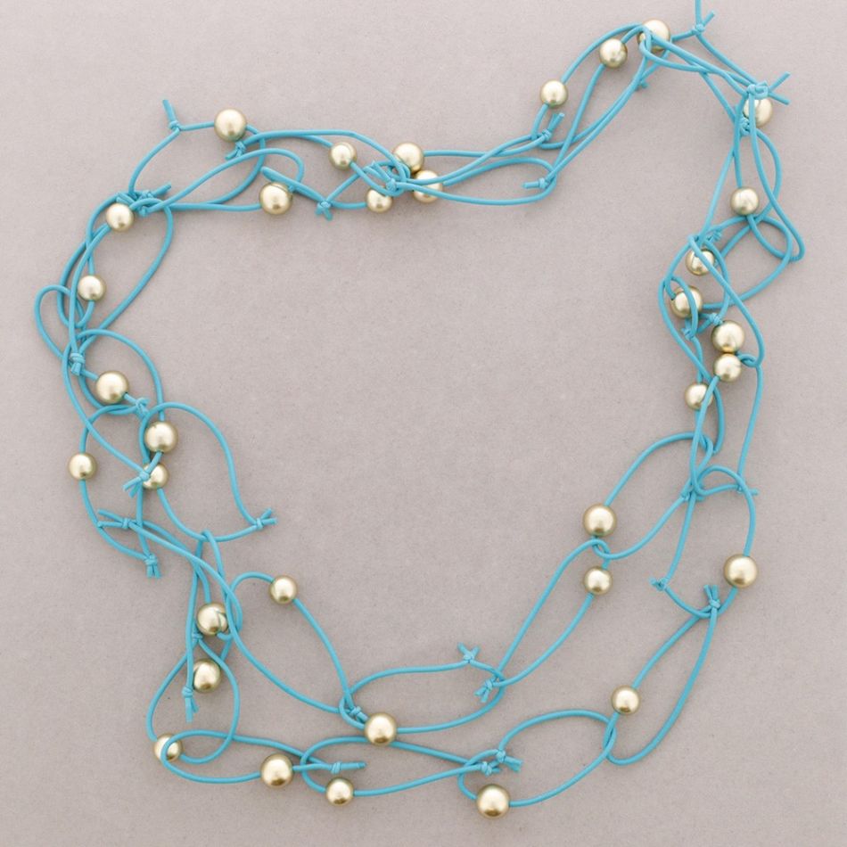 LONG DOUBLE RUBBER LINKS NECKLACE