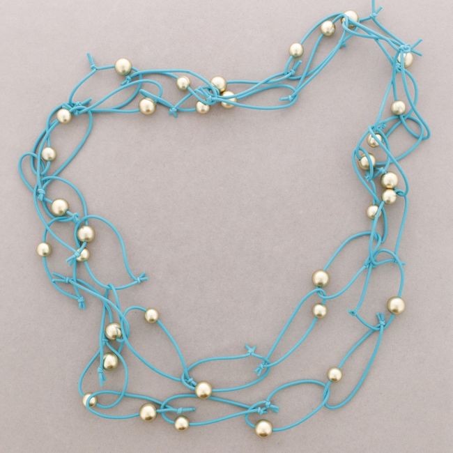 LONG DOUBLE RUBBER LINKS NECKLACE