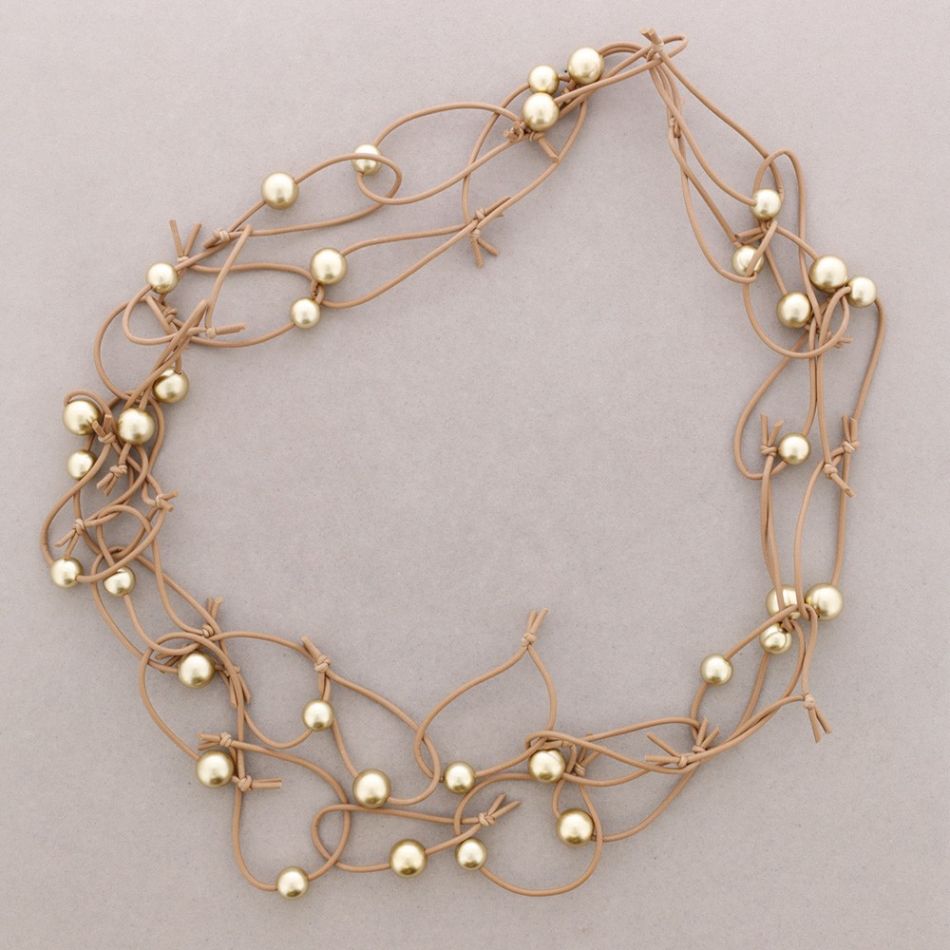 LONG DOUBLE RUBBER LINKS NECKLACE