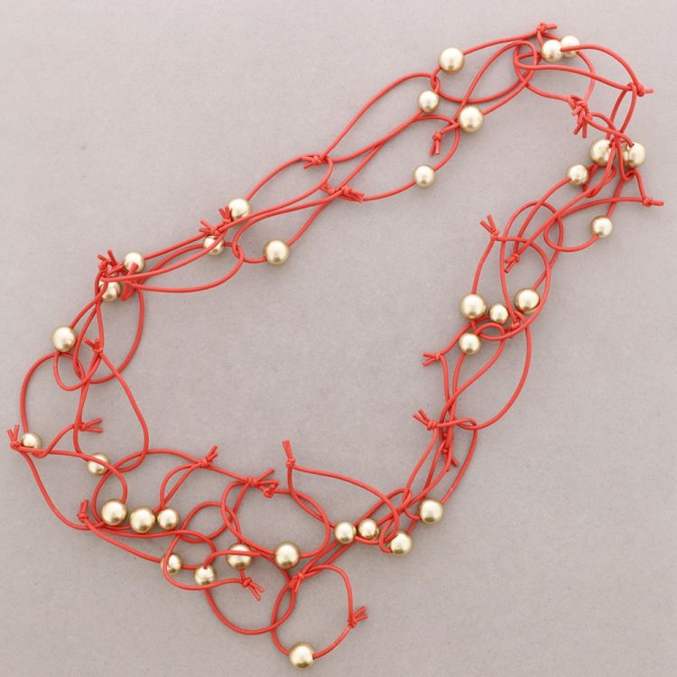 COLLAR LARGO DOBLE ESLABONES GOMA 2