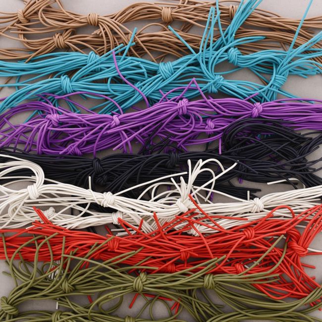 LONG NECKLACE WITH MULTI-KNOT RUBBER