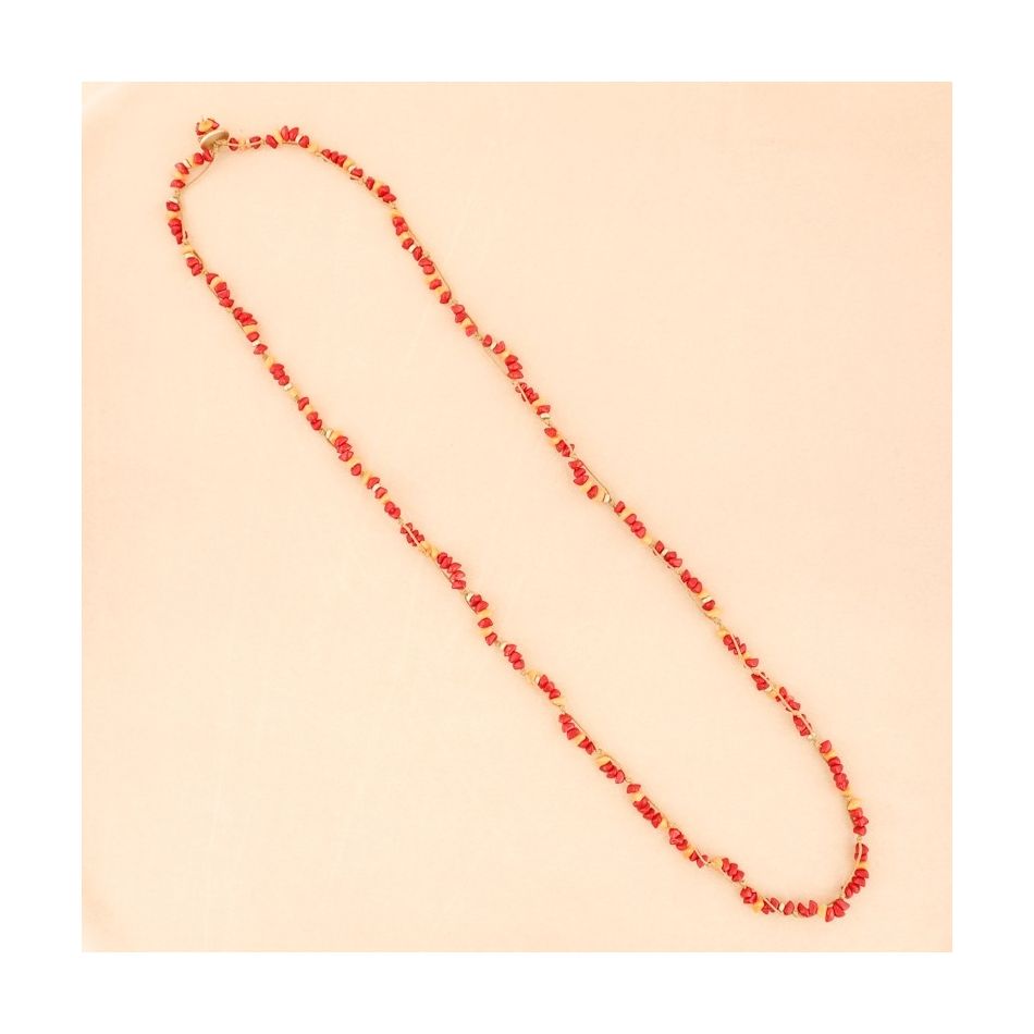 COLLAR LARGO CUENTAS RESINA