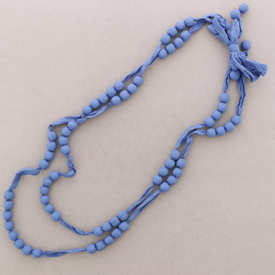 LONG NECKLACE WITH DOUBLE COATED BALLS