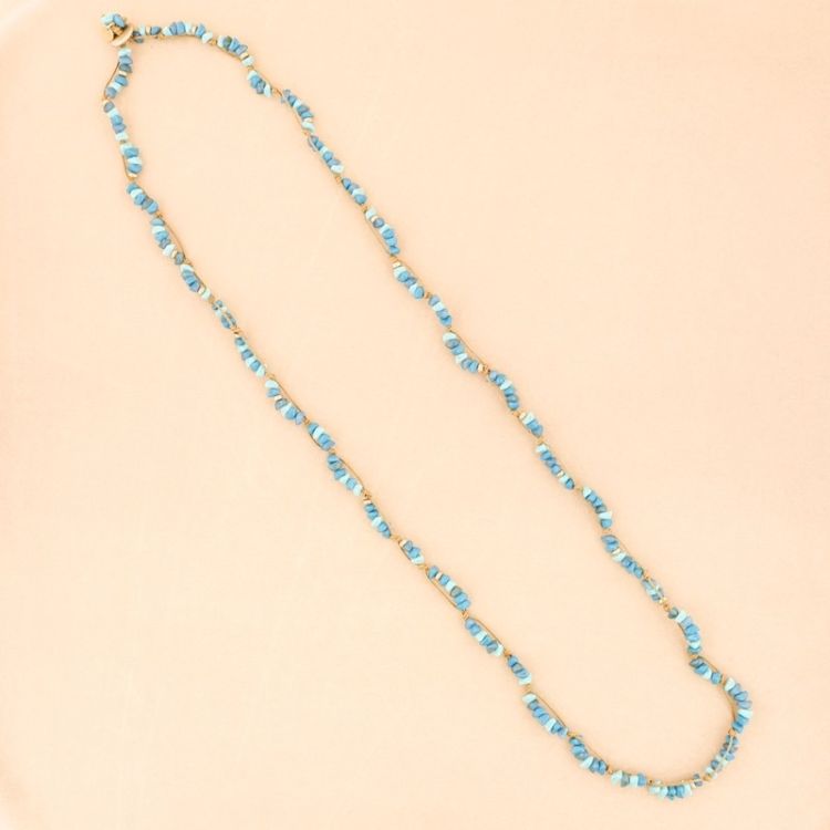 COLLAR LARGO CUENTAS RESINA 2