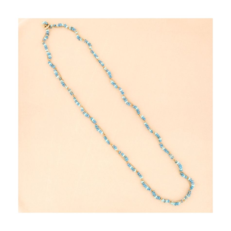 COLLAR LARGO CUENTAS RESINA