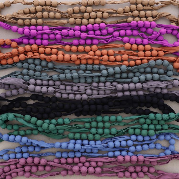 LONG NECKLACE WITH DOUBLE COATED BALLS 2