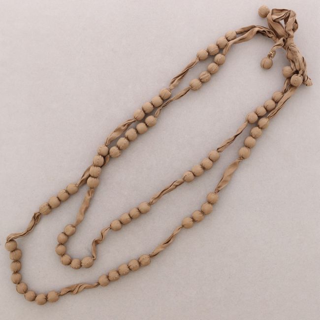 COLLAR LARGO DOBLE BOLAS REVESTIDAS