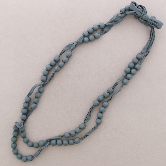 COLLAR LARGO DOBLE BOLAS REVESTIDAS