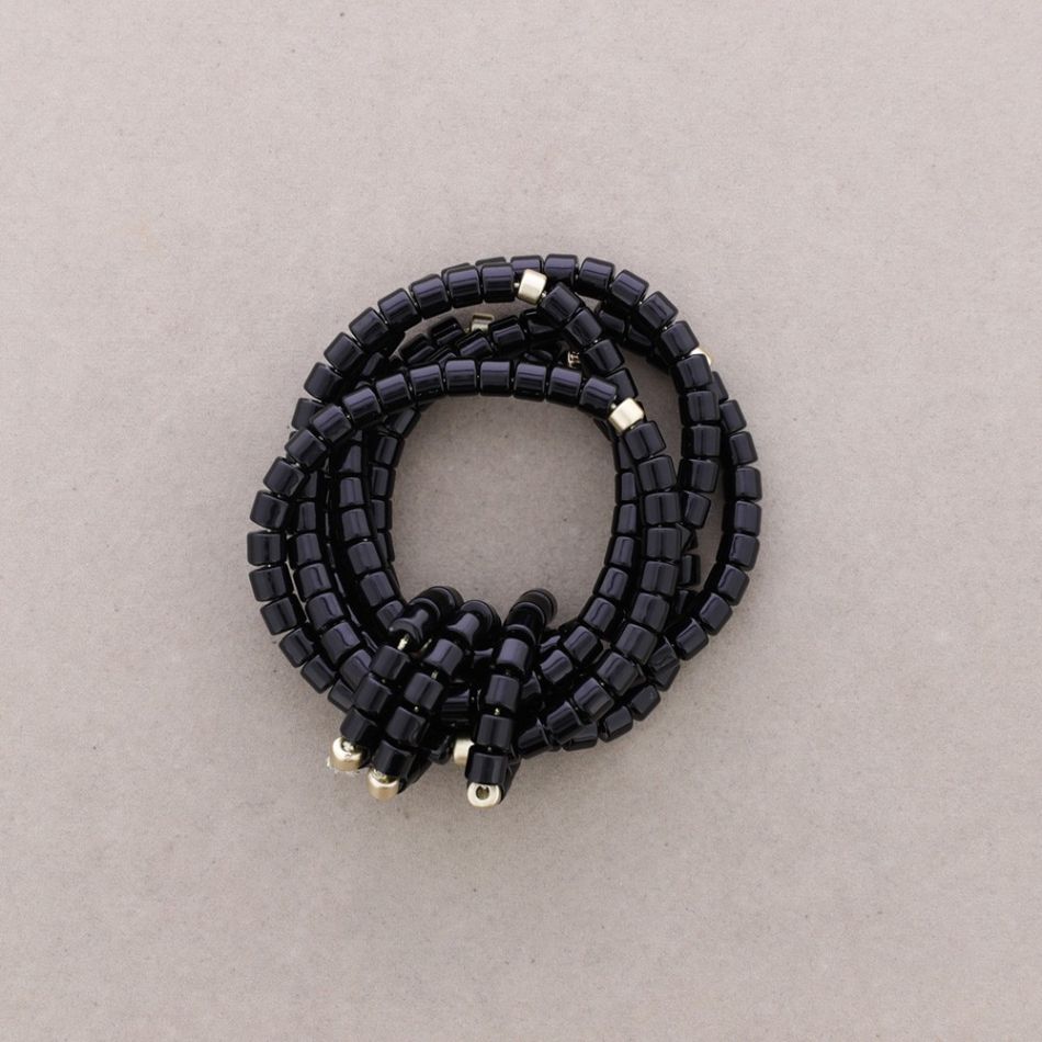 ELASTIC BRACELET 5 ROWS RESIN BEADS