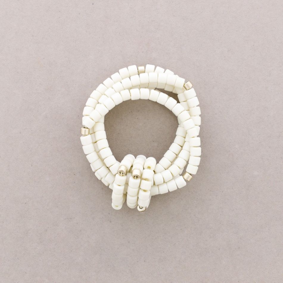 ELASTIC BRACELET 5 ROWS RESIN BEADS