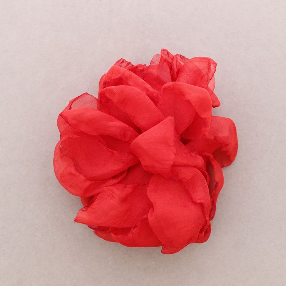 FABRIC FLOWER BROOCH 19CM