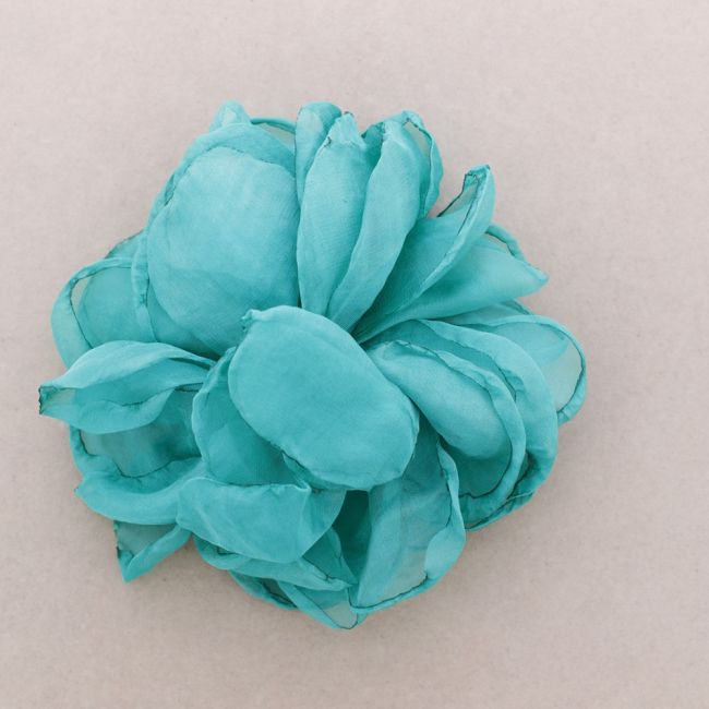 BROCHE FLOR TELA 19CM
