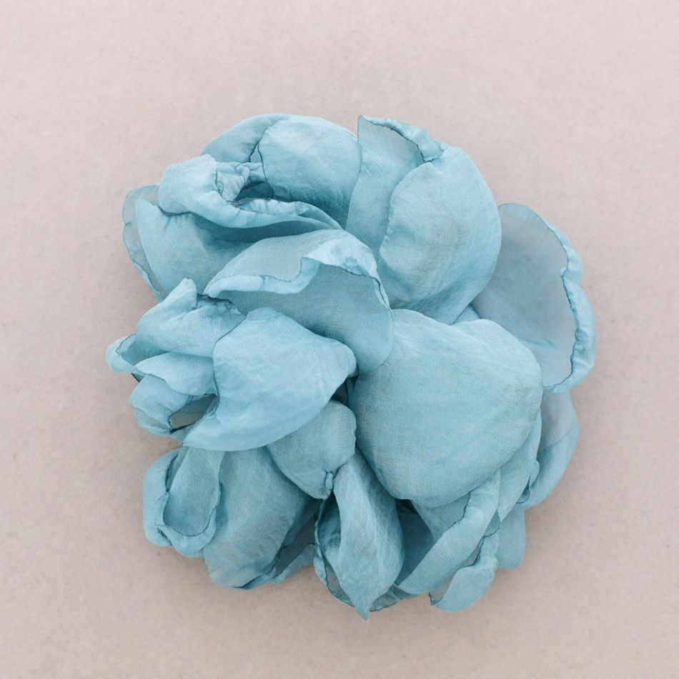 FABRIC FLOWER BROOCH 19CM