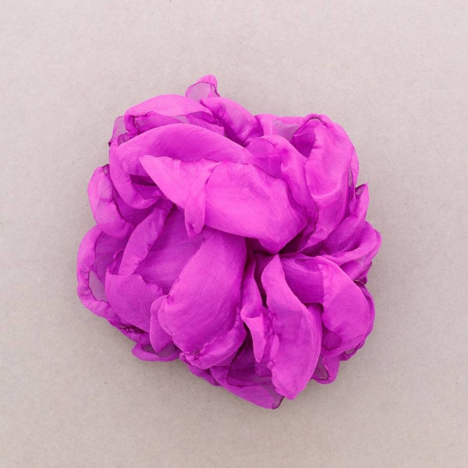 FABRIC FLOWER BROOCH 19CM