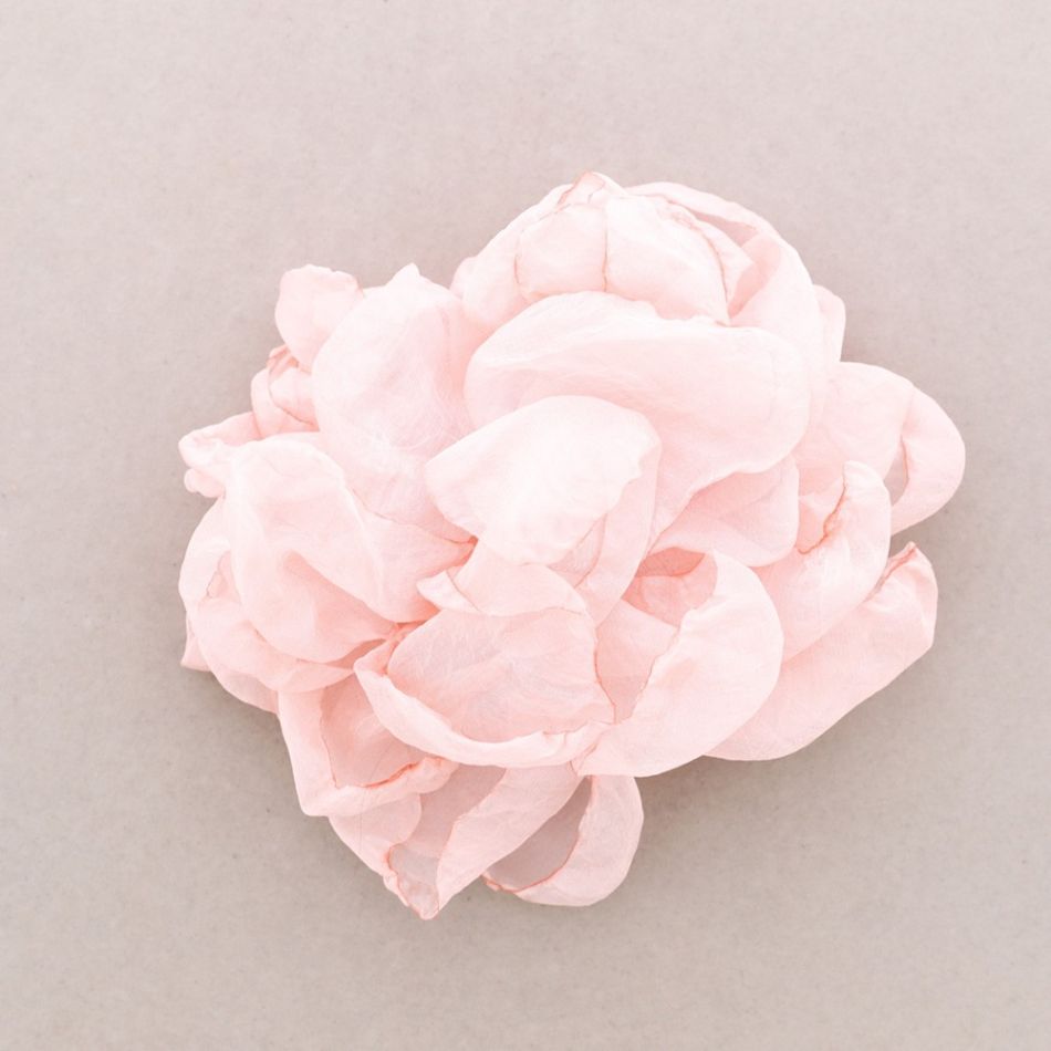 FABRIC FLOWER BROOCH 19CM