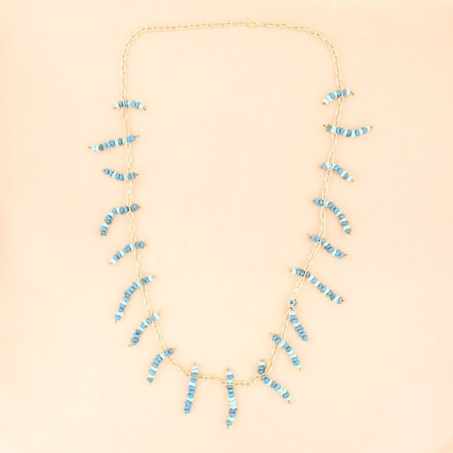 LONG RESIN BEADS CHAIN NECKLACE